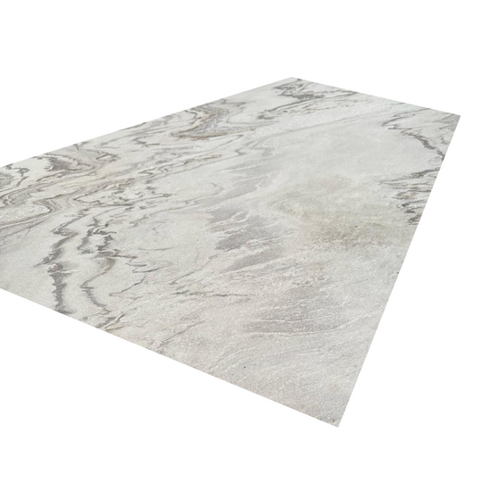 SATVARIO WHITE Large Format Natural Stone Veneer Sheet - 122 x 300 x 0.2cm