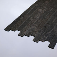 CARBON GOLD Split Face Small Lock Peel & Stick Wall Tile With Metal - 15 x 31.2cm