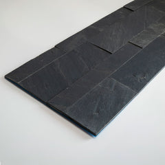 HONG KONG METAL NERO Peel & Stick Slate Flexible Wall Panel - 15 x 60cm