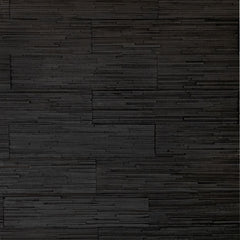 LINEAR SLIMWOOD NATURAL Split Face Matt Black Wood Panel - 15 x 60cm