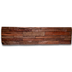 LINEAR BROKEN FACE TROPICAL Split Face Wood Panel - 15 x 60cm