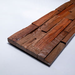 LINEAR BROKEN FACE TROPICAL Split Face Wood Panel - 15 x 60cm