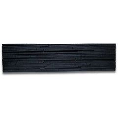 LINEAR SLIMWOOD NATURAL Split Face Matt Black Wood Panel - 15 x 60cm