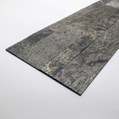 NEW YORK SILVER SHINE Split Face Quartzite Peel & Stick Wall Tile - 15 x 60cm