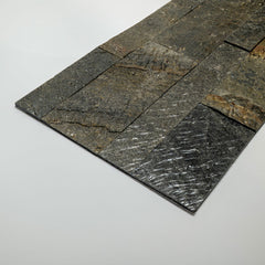 TOKYO EMERALD Split Face Quartzite Natural Stone Peel & Stick Wall Panel - 15 x 60cm