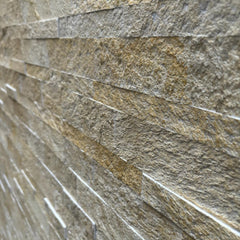 COPPER CHAMPAGNE Split Face Quartzite Peel & Stick Wall Tile - 15 x 60cm