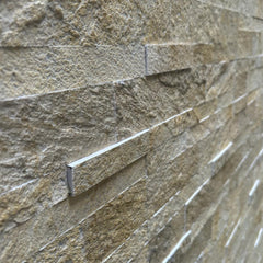 COPPER CHAMPAGNE Split Face Quartzite Peel & Stick Wall Tile - 15 x 60cm