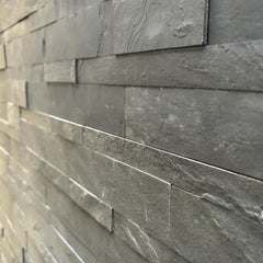 MOSCOW SESAME BLACK Peel & Stick Slate Desert Black Flexible Wall Tile - 15 x 60cm