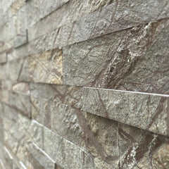 FOREST CHOCOLATE Split Face Marble Peel & Stick Wall Tile - 15 x 60cm