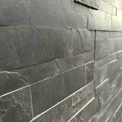 HONG KONG METAL NERO Peel & Stick Slate Flexible Wall Panel - 15 x 60cm