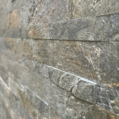 TOKYO EMERALD Split Face Quartzite Natural Stone Peel & Stick Wall Panel - 15 x 60cm