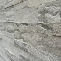 SATVARIO WHITE Split Face Marble Peel & Stick Wall Tile - 15 x 60cm
