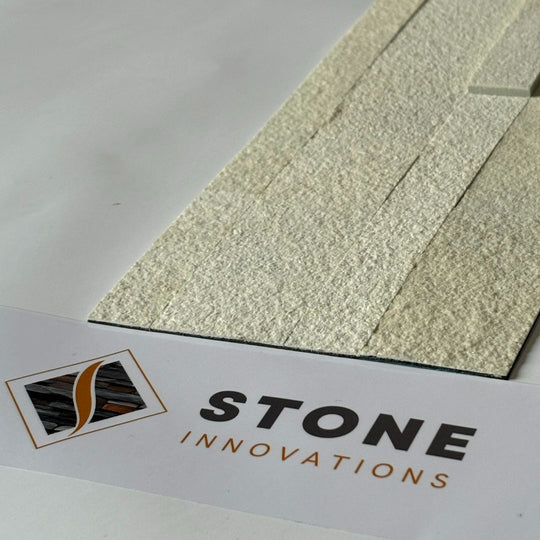 WHITE MARBLE Split Face Marble Peel & Stick Wall Tile - 15 x 60cm