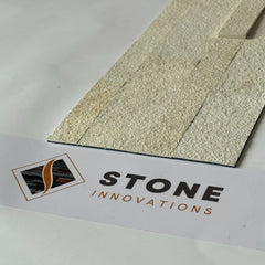 MOON STONE Split Face Sandstone Peel & Stick Natural Stone Wall Panel - 15 x 60cm