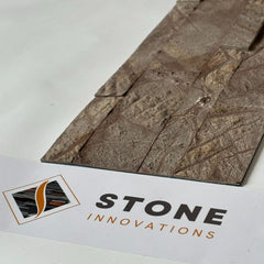 FOREST CHOCOLATE Split Face Marble Peel & Stick Wall Tile - 15 x 60cm