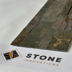 VIENNA HESSONITE Split Face Slate Plain Face Peel & Stick Veneer Panel - 15 x 60cm