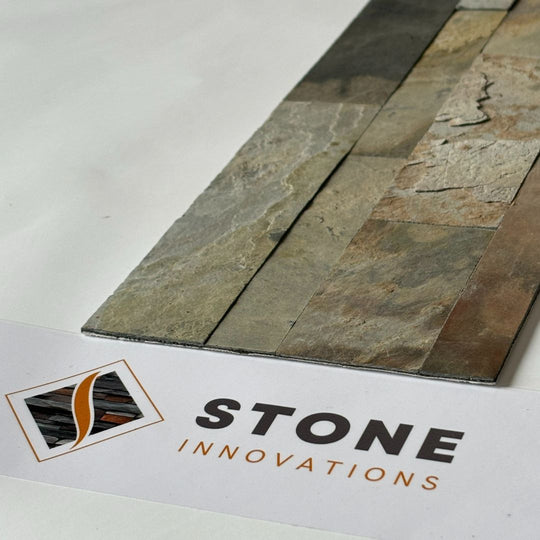 SEOUL MACEDONIAN Peel & Stick Slate Autumn Design Flexible Wall Tile - 15 x 60cm