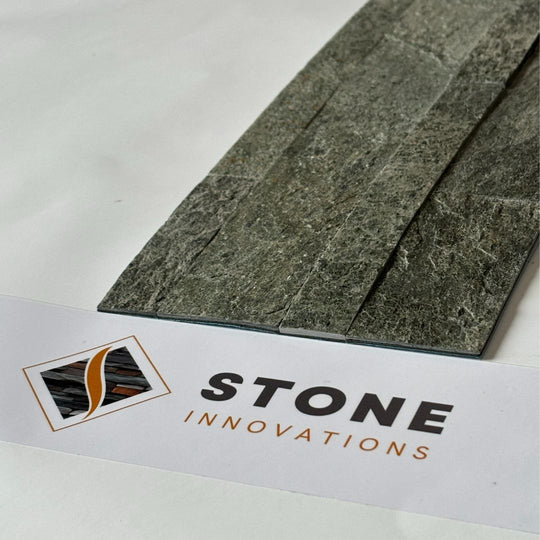 NEW YORK SILVER SHINE Split Face Quartzite Peel & Stick Wall Tile - 15 x 60cm