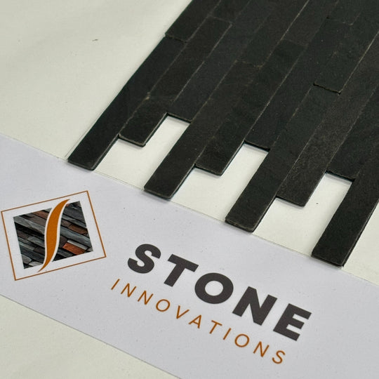 HONG KONG METAL NERO Split Face Big Lock Peel & Stick Wall Tile - 15 x 31.2cm