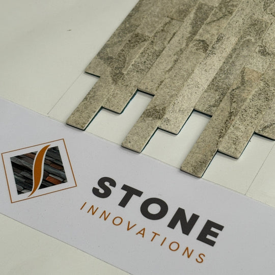 SATVARIO WHITE Split Face Big Lock Peel & Stick Veneer Panel - 15 x 31.2cm