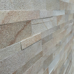 MOON PEARL Split Face Sandstone Peel & Stick Natural Stone Wall Panel - 15 x 60cm
