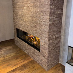 FOREST CHOCOLATE Split Face Marble Peel & Stick Wall Tile - 15 x 60cm