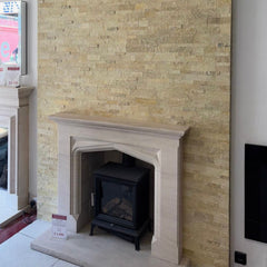 COPPER CHAMPAGNE Split Face Quartzite Peel & Stick Wall Tile - 15 x 60cm