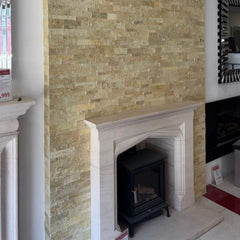 COPPER CHAMPAGNE Split Face Quartzite Peel & Stick Wall Tile - 15 x 60cm