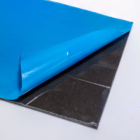 LONDON SAPPHIRE Plain Split Face Peel & Stick Silver Galaxy Veneer Panel