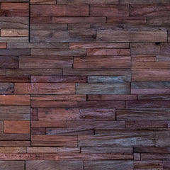 LINEAR BROKEN FACE TROPICAL Split Face Wood Panel - 15 x 60cm