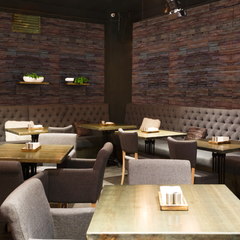 LINEAR BROKEN FACE TROPICAL Split Face Wood Panel - 15 x 60cm