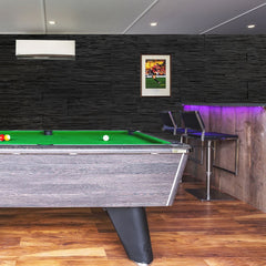 LINEAR SLIMWOOD BROKEN Split Face Matt Black Wood Panel - 15 x 60cm